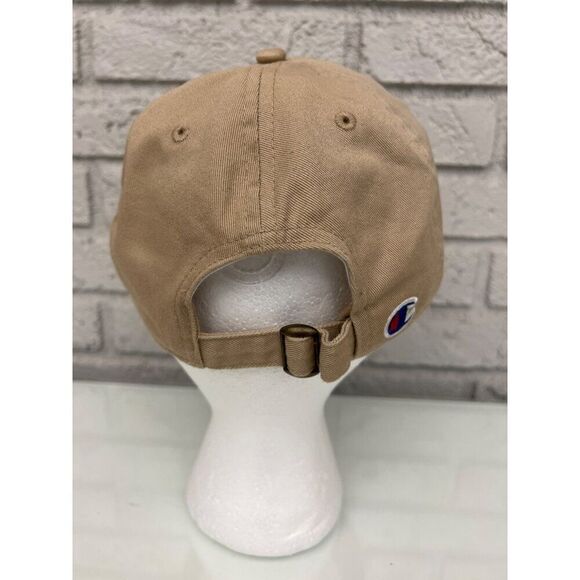 Champion Unisex Tan White Logo Sports Cap Hat OSFA - Picture 3 of 6
